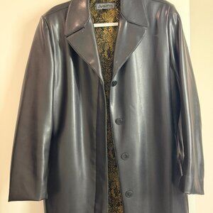 Trench Coat Woman Faux Leather  size m